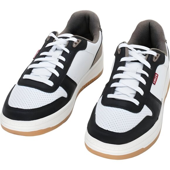 Levi's Drive Lo Lace-Up Sneakers White Black Khaki Men's US 9.5M - Picture 5 of 6